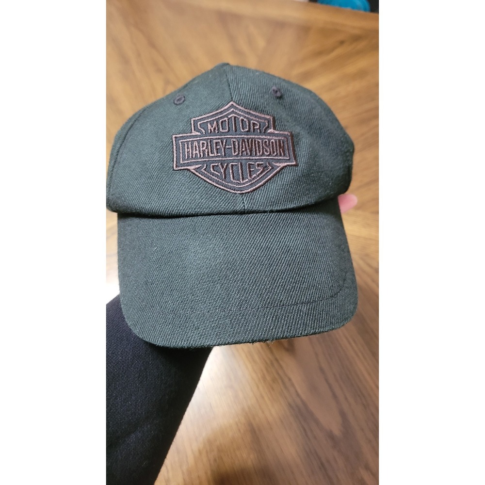 Harley-Davidson Mens Black Embroidered Bar & Shield Logo Adjustable Hat Cap